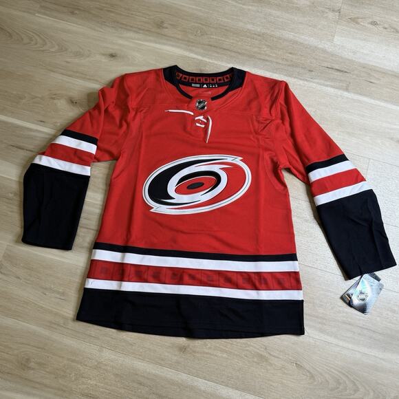 NWT Authentic Adidas NHL Jersey Size 46/S Carolina Hurricanes Home